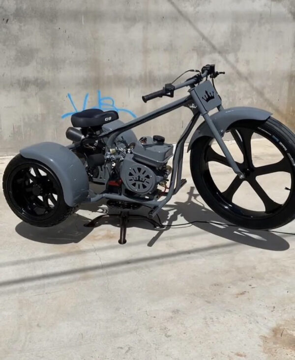 Gray colored mini trike